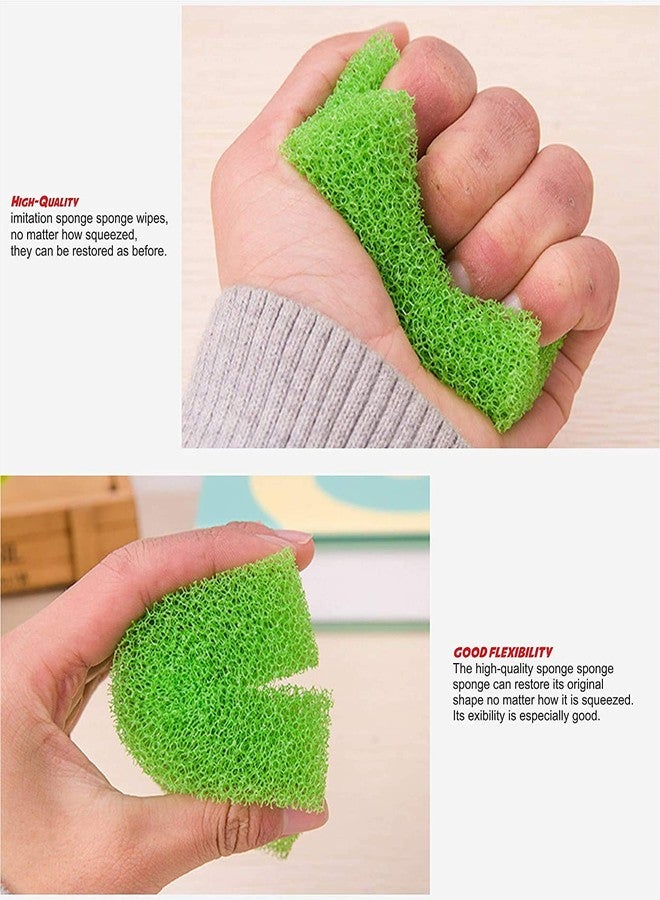 NOHUNT Sponge Scrubber Multi Purpose Cleaning Sponges Scoured with one Side Absorbent Sponge & Other Side Scouring Pad (Multi Color) Pack of 8 - Image 2